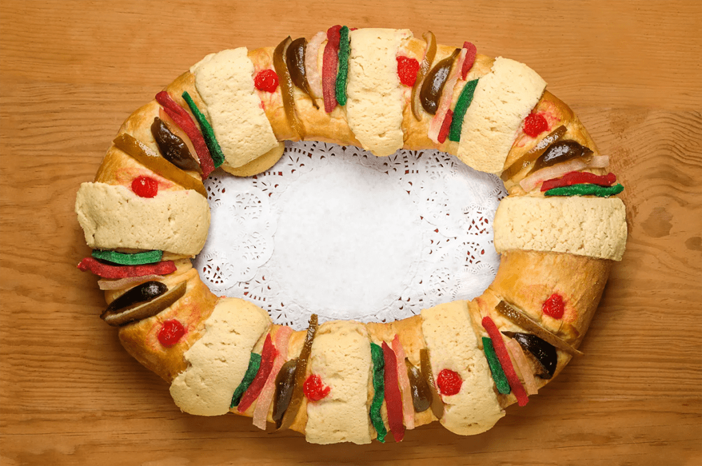 Rosca de Reyes tradicional mexicana.